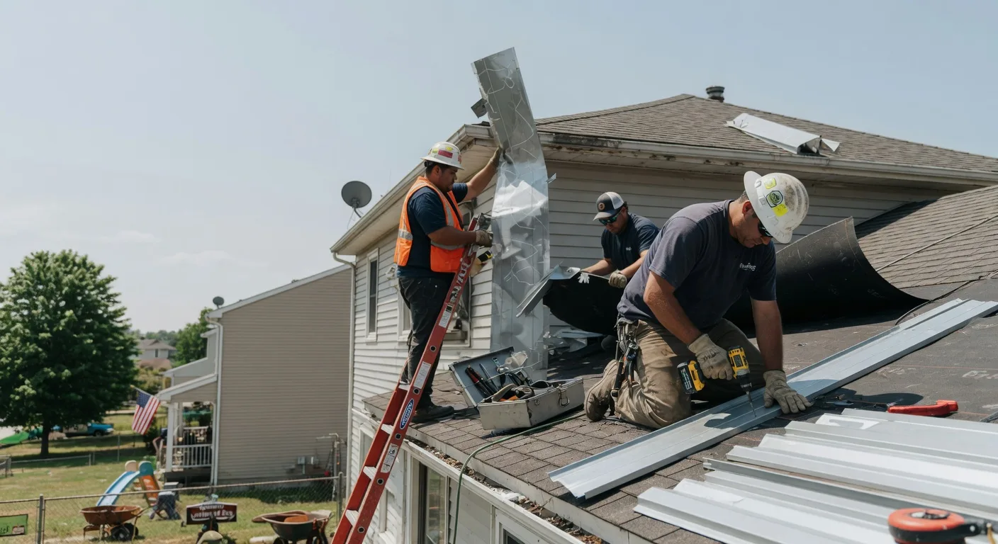 Storm Damage Metal Roof Repair in Minden City, MI
